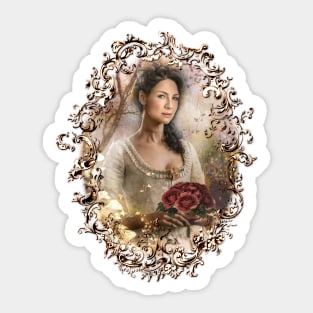 Lady in white Sticker